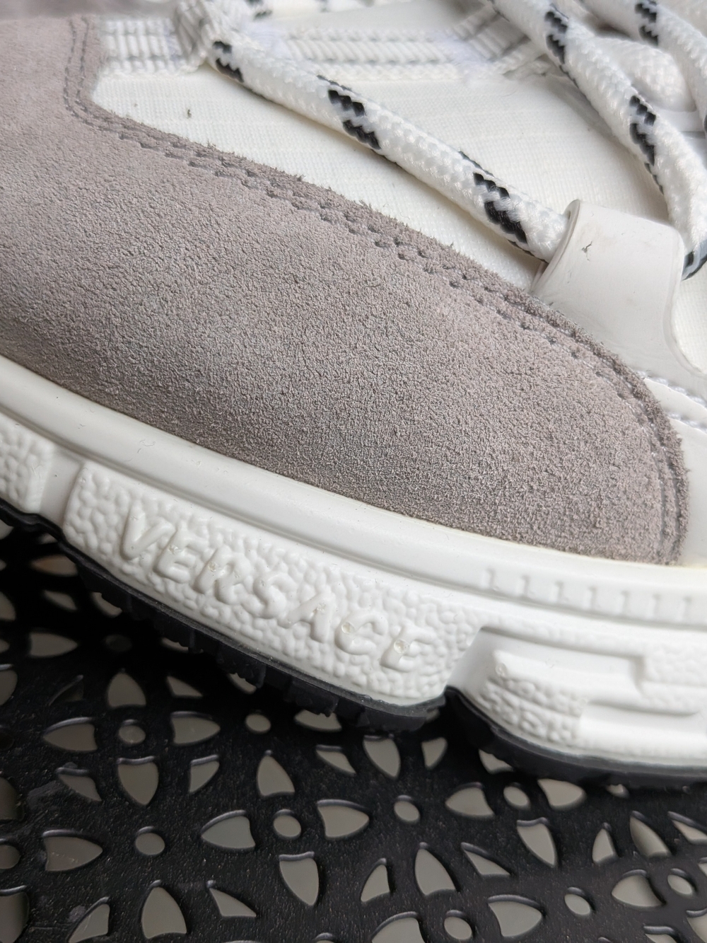 VERSACE White Platform Chain Reaction Sneaker NW0T - Picture 8 of 11